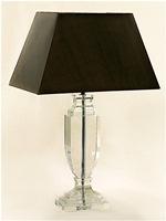 ALEXANDERS 37 CM CLEAR YORK CRYSTAL OBLONG LAMP